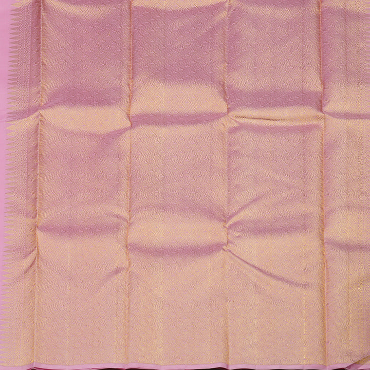 Hayagrivas Handloom Rose Pink Kanjivaram Silk Saree KBE149D1-1