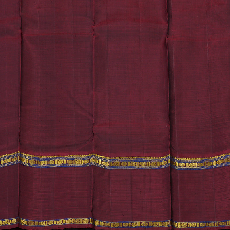 Hayagrivas Handloom Cement Green Kanjivaram Silk Saree with Ganga Jamuna Border KBE14D4-1