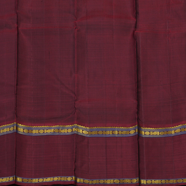 Hayagrivas Handloom Cement Green Kanjivaram Silk Saree with Ganga Jamuna Border KBE14D4-1