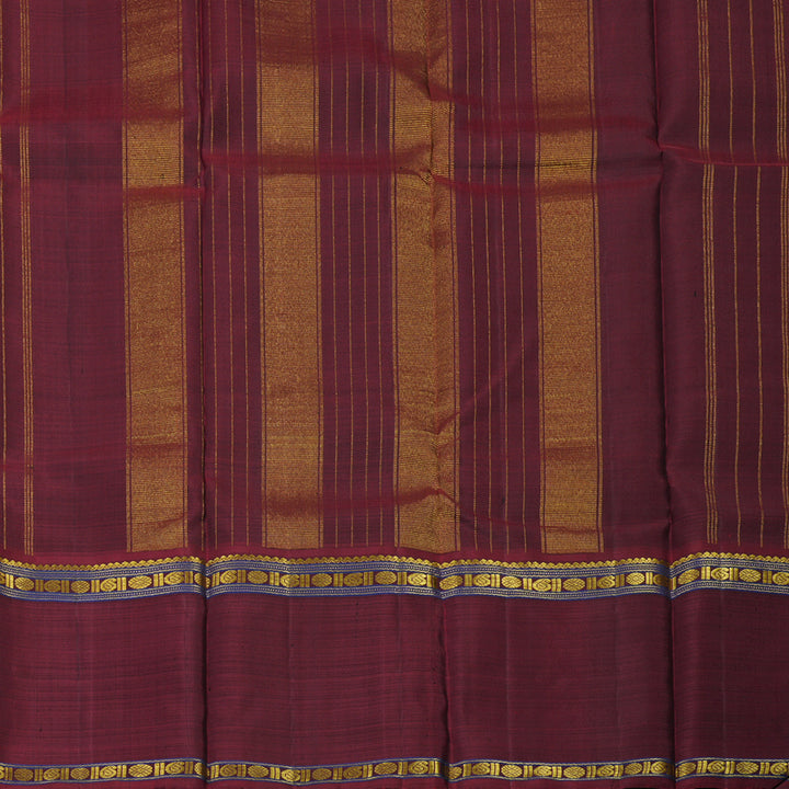 Hayagrivas Handloom Cement Green Kanjivaram Silk Saree with Ganga Jamuna Border KBE14D4-1