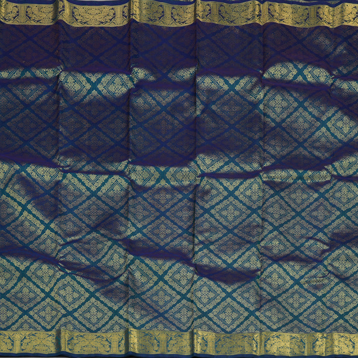 Hayagrivas Handloom Peacock Green Bridal Kanjivaram Silk Saree KBE1502J1-1