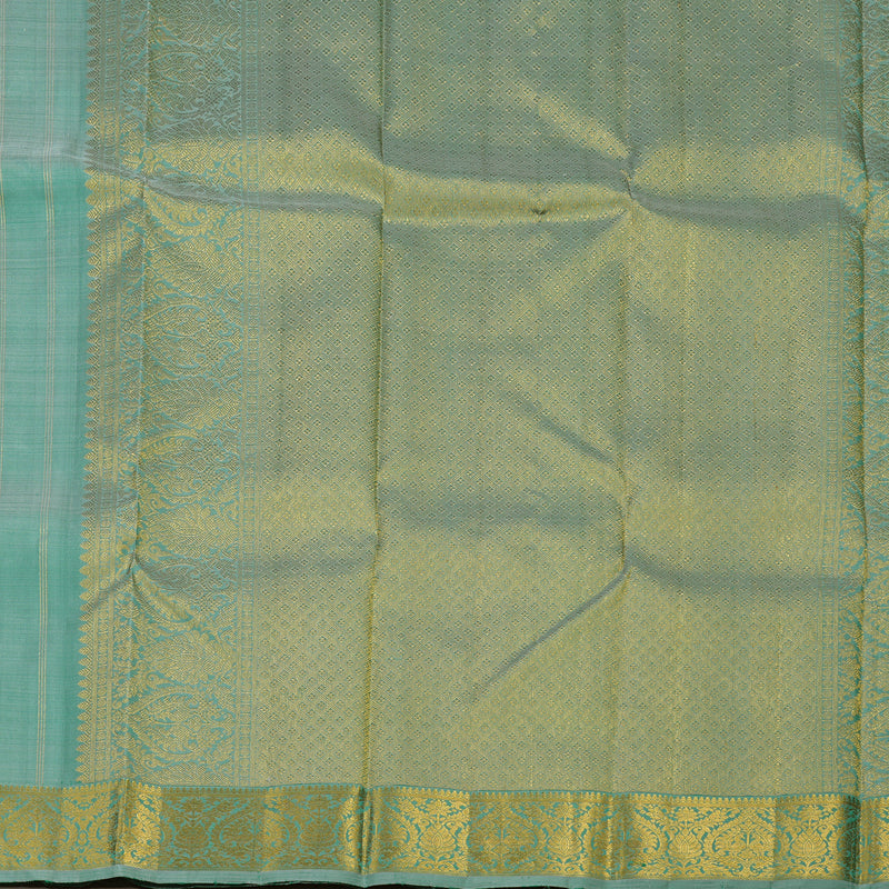 Hayagrivas Handloom Dual Tone (Powder Blue & Green) Kanjivaram Silk Saree KBE1503J3-2
