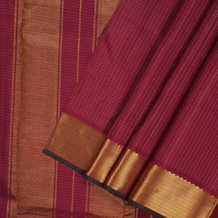 Hayagrivas Handloom Maroon Kanjivaram Silk Saree KBE1505J1-2