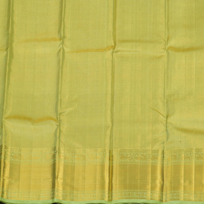 Hayagrivas Handloom Pista Green Kanjivaram Pattu Pavadai KBE1505J19-1