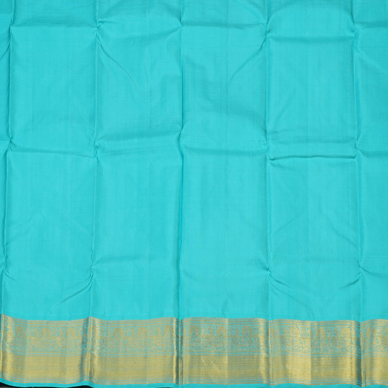 Hayagrivas Handloom Rose Pink Kanjivaram Pattu Pavadai with Sky Blue Border KBE1505J24-1