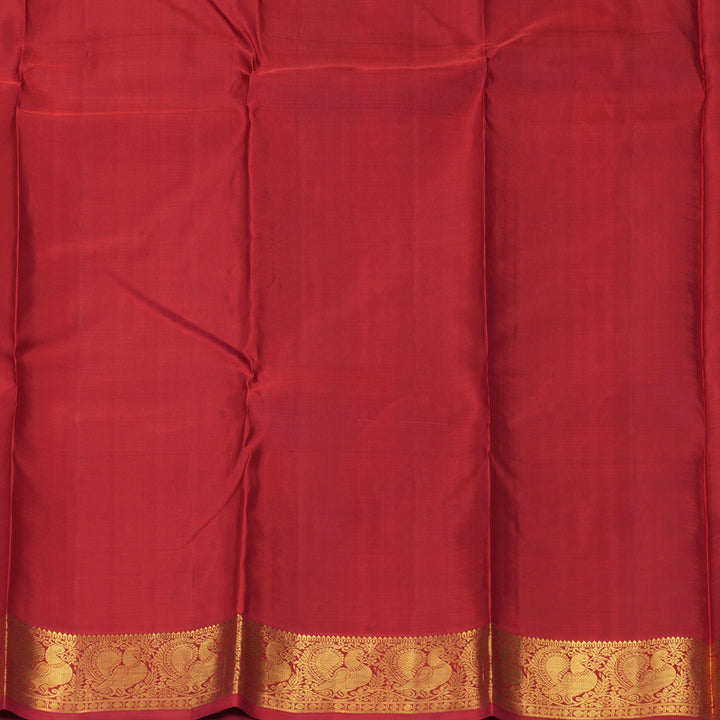 Hayagrivas Handloom Purple Kanjivaram Silk Saree with Maroon Border KBE1505J4-1