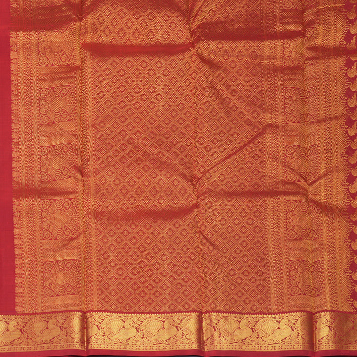 Hayagrivas Handloom Purple Kanjivaram Silk Saree with Maroon Border KBE1505J4-1