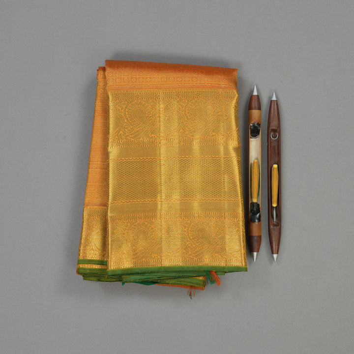 Hayagrivas Handloom Golden Yellow Bridal Kanjivaram Silk Saree KBE1515J2-1