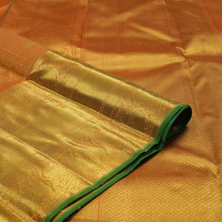 Hayagrivas Handloom Golden Yellow Bridal Kanjivaram Silk Saree KBE1515J2-1