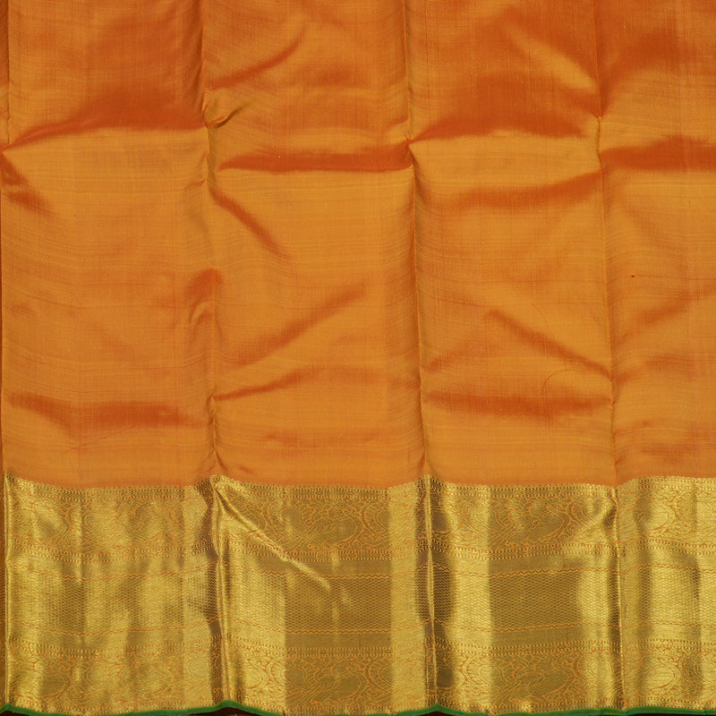 Hayagrivas Handloom Golden Yellow Bridal Kanjivaram Silk Saree KBE1515J2-1