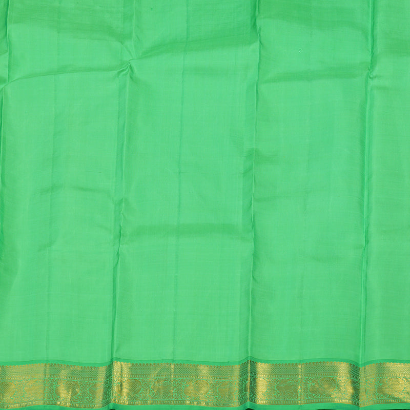 Hayagrivas Handloom Lemon Yellow Kanjivaram Silk Saree with Parrot Green border KBE1520J1-1