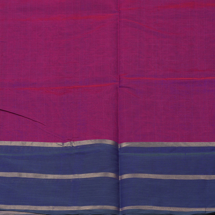 Hayagrivas Purple Pure Silk Cotton Saree with Navy Blue Border KBE1525K11-2