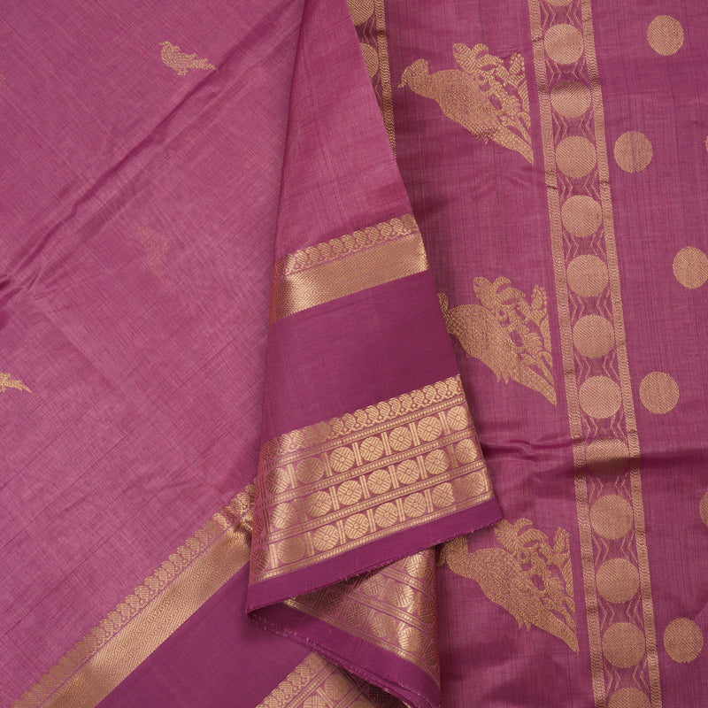 Hayagrivas Persian Pink Pure Silk Cotton Saree KBE1525K11-9