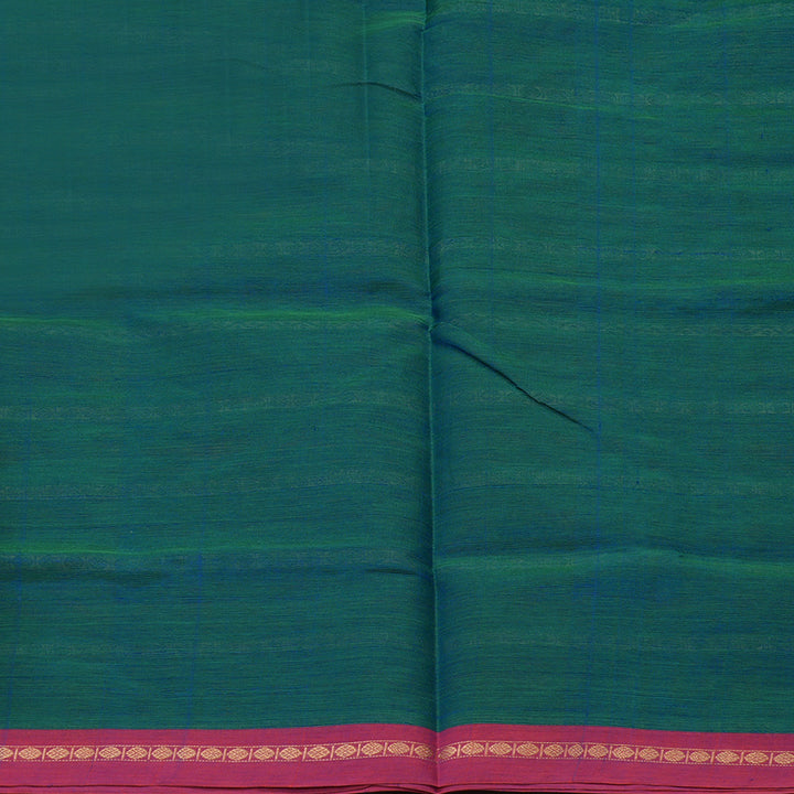 Hayagrivas Mayilkazhuthu Pure Silk Cotton Saree with Pink Small Border KBE1525K13-6