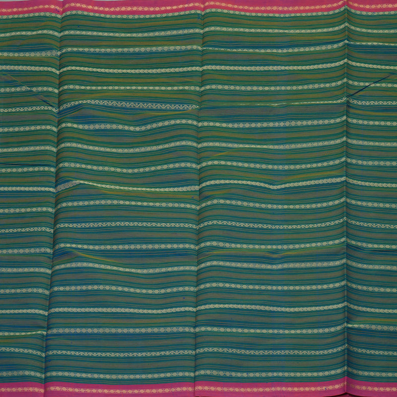 Hayagrivas Mayilkazhuthu Pure Silk Cotton Saree with Pink Small Border KBE1525K13-6