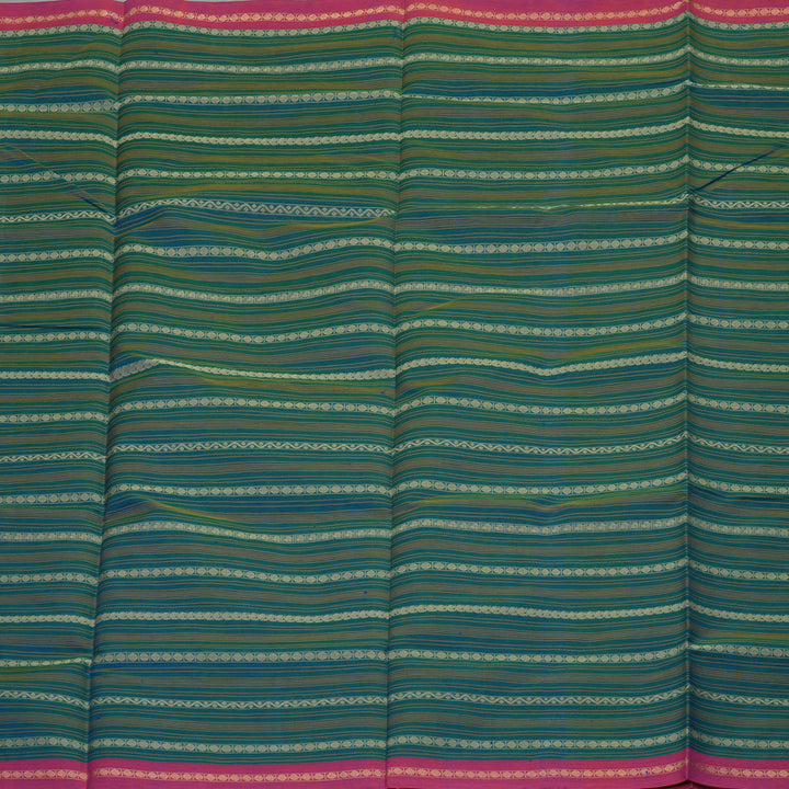 Hayagrivas Mayilkazhuthu Pure Silk Cotton Saree with Pink Small Border KBE1525K13-6