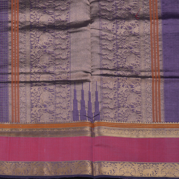 Hayagrivas Faded Purple Pure Kanchi Silk Cotton Saree KBE1525K14-2