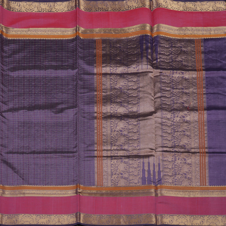 Hayagrivas Faded Purple Pure Kanchi Silk Cotton Saree KBE1525K14-2