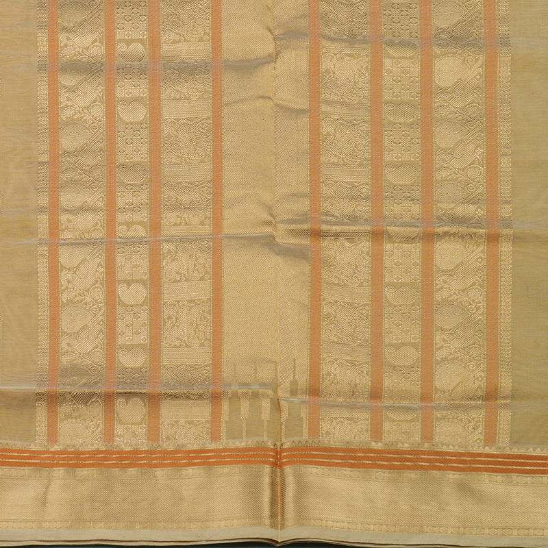 Hayagrivas Sandal Beige Pure Kanchi Silk Cotton Saree KBE1525K7-7