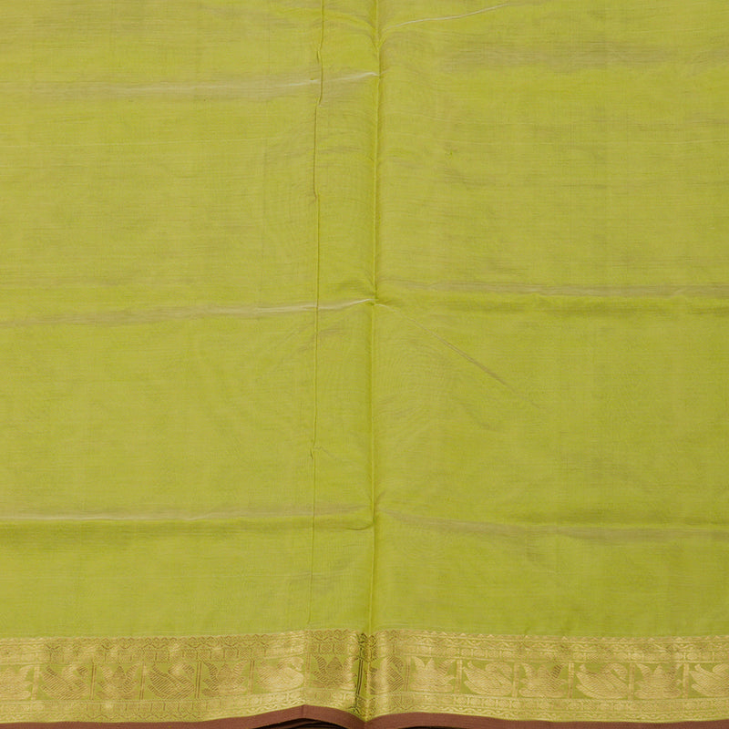 Hayagrivas Yellowish Green Pure Kanchi Silk Cotton Saree KBE1525K7-8