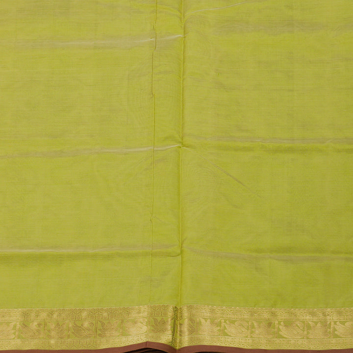 Hayagrivas Yellowish Green Pure Kanchi Silk Cotton Saree KBE1525K7-8