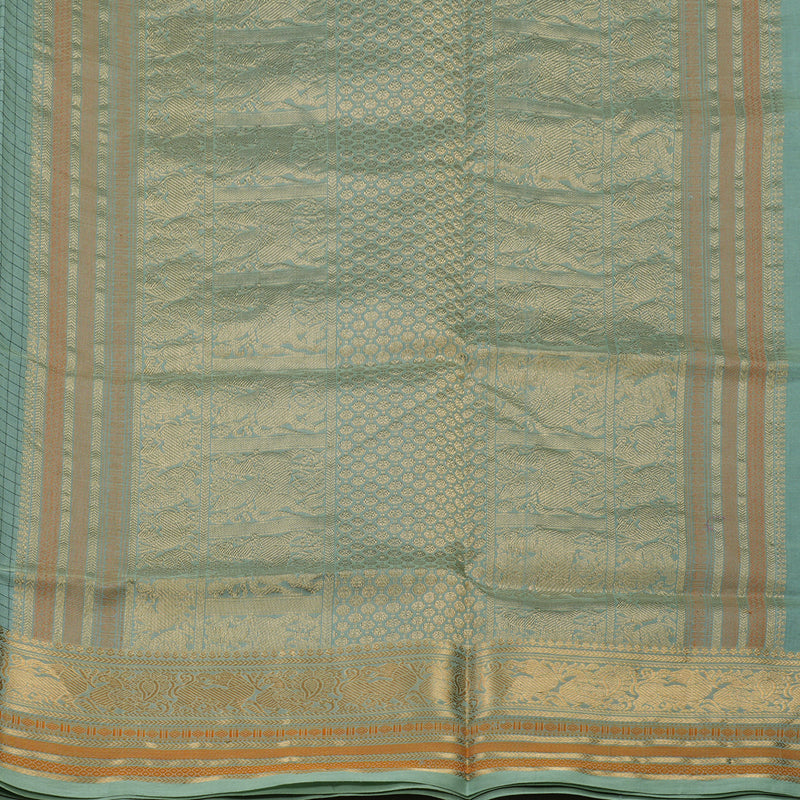 Hayagrivas Pastel Green Pure Kanchi Silk Cotton Saree KBE1525K8-1