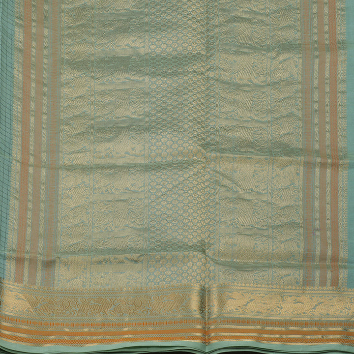 Hayagrivas Pastel Green Pure Kanchi Silk Cotton Saree KBE1525K8-1