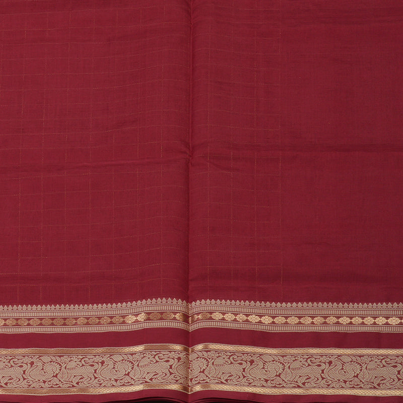 Hayagrivas Maroon Pure Kanchi Silk Cotton Saree KBE1525K9-1