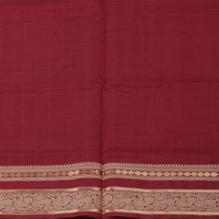 Hayagrivas Maroon Pure Kanchi Silk Cotton Saree KBE1525K9-1