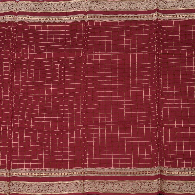 Hayagrivas Maroon Pure Kanchi Silk Cotton Saree KBE1525K9-1
