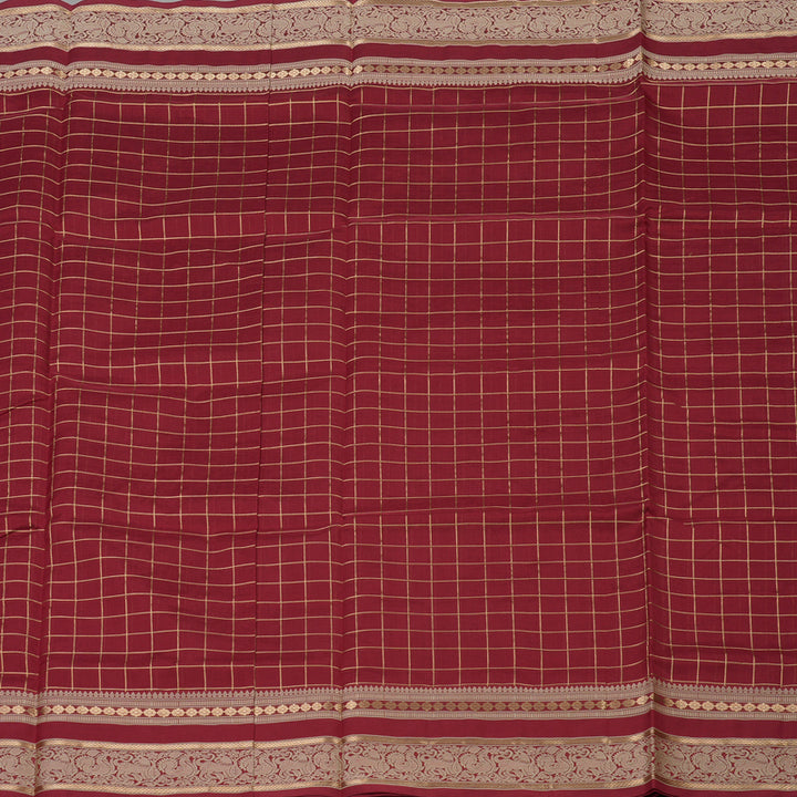 Hayagrivas Maroon Pure Kanchi Silk Cotton Saree KBE1525K9-1