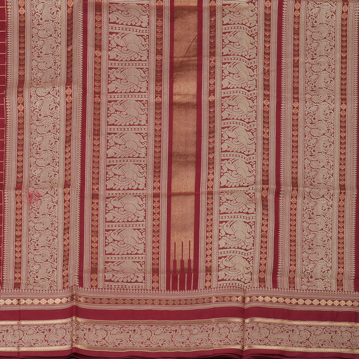 Hayagrivas Maroon Pure Kanchi Silk Cotton Saree KBE1525K9-1