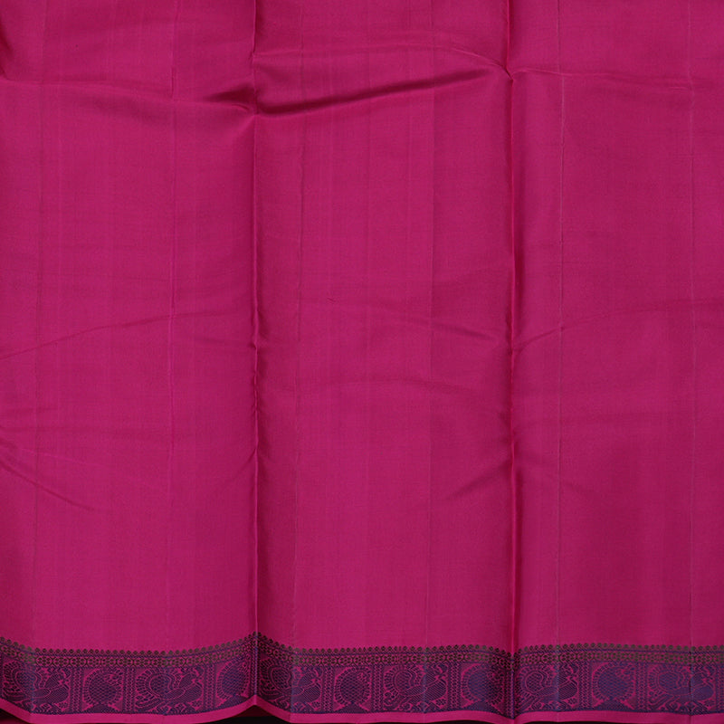 Hayagrivas Handloom Purple Kanjivaram Silk Saree with Magenta Border KBE1526K4-4