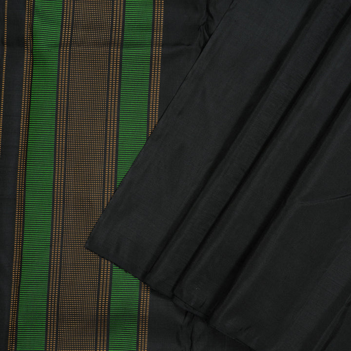 Hayagrivas Handloom Wine Kanjivaram Silk Saree with Black border KBE1527K3-1