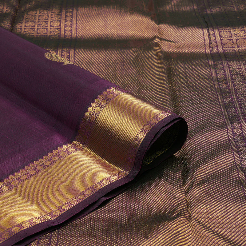 Hayagrivas Handloom Wine Purple Bridal Kanjivaram Silk Saree KBE1530K1-1