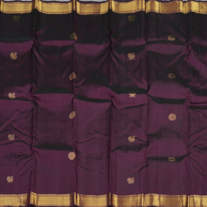 Hayagrivas Handloom Wine Purple Bridal Kanjivaram Silk Saree KBE1530K1-1