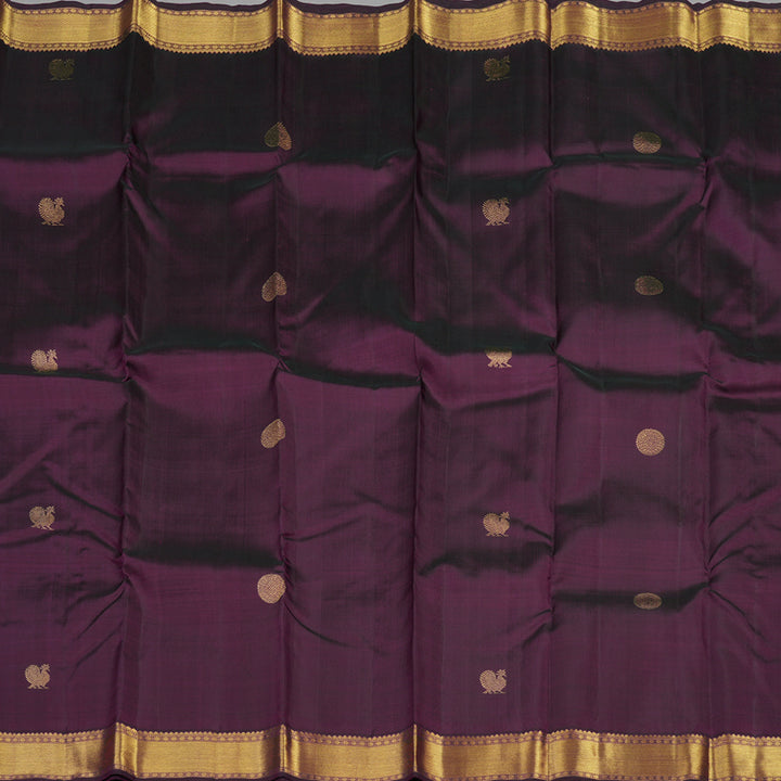 Hayagrivas Handloom Wine Purple Bridal Kanjivaram Silk Saree KBE1530K1-1