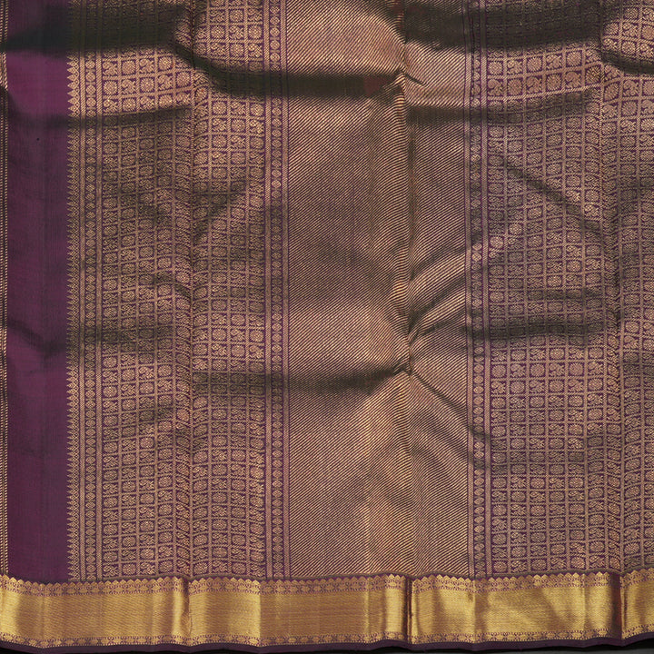 Hayagrivas Handloom Wine Purple Bridal Kanjivaram Silk Saree KBE1530K1-1