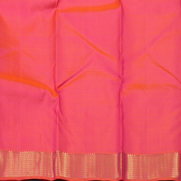 Hayagrivas Handloom Orangish Pink Bridal Kanjivaram Silk Saree KBE1530K2-1