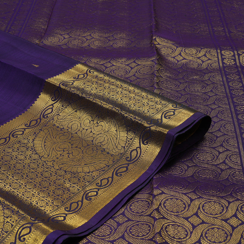 Hayagrivas Handloom Purple Kanjivaram Silk Sarees KBE1533K11-11
