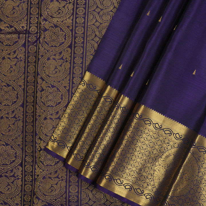 Hayagrivas Handloom Purple Kanjivaram Silk Sarees KBE1533K11-11