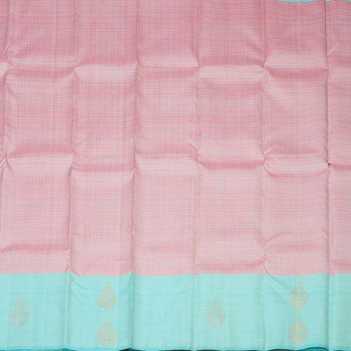 Hayagrivas Handloom Baby Pink Kanjivaram Silk Saree with Powder Blue Border KBE1533K11-9