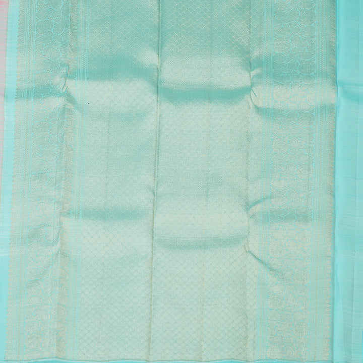 Hayagrivas Handloom Baby Pink Kanjivaram Silk Saree with Powder Blue Border KBE1533K11-9