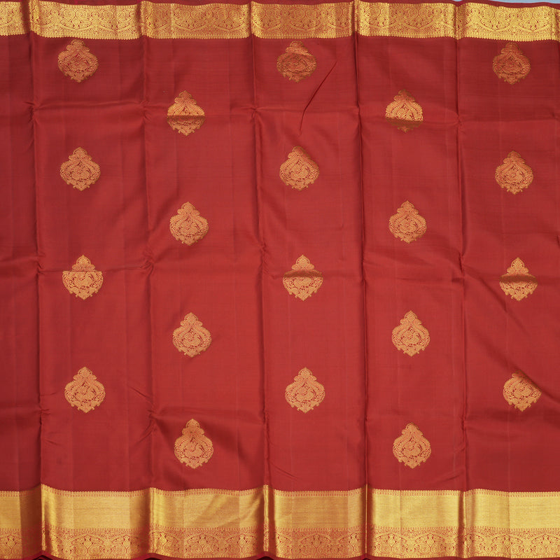 Hayagrivas Handloom Red Kanjivaram Silk Saree KBE1533K3-1