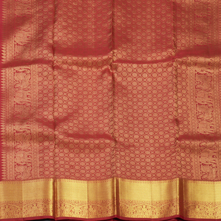 Hayagrivas Handloom Red Kanjivaram Silk Saree KBE1533K3-1
