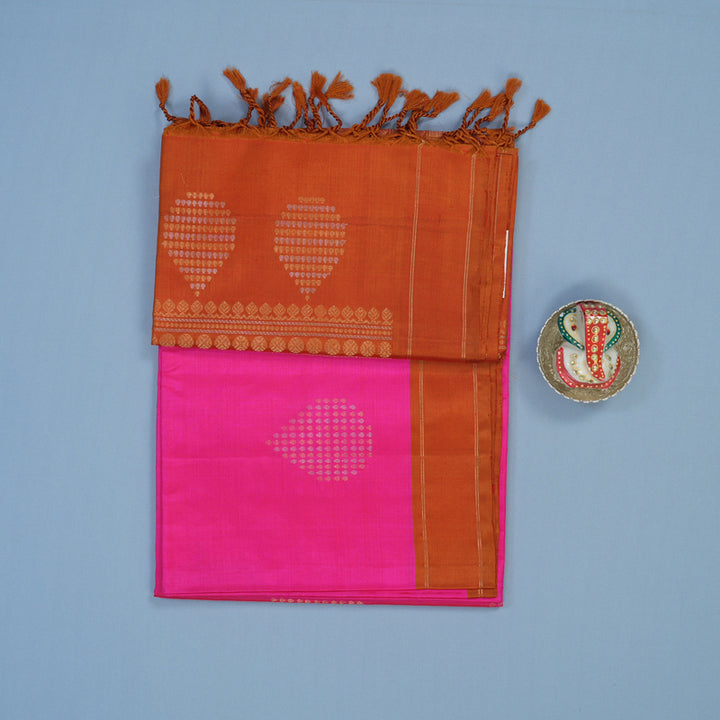 Hayagrivas Rani Pink Handloom Soft Silk Saree KBE1534K1-6