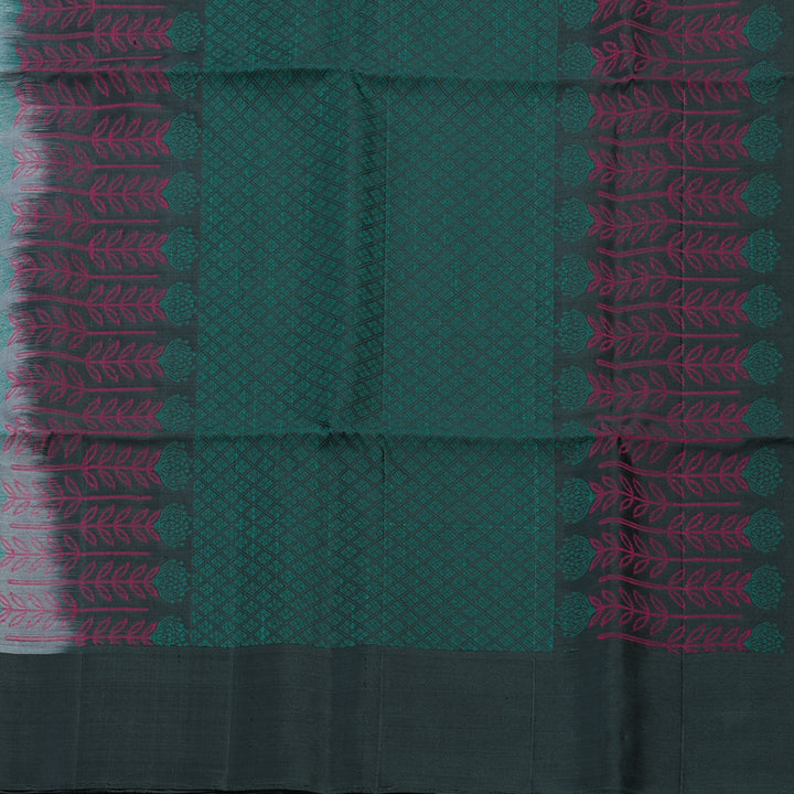 Hayagrivas Handloom Silver Grey Kanjivaram Soft Silk Saree with Dark Grey Border KBE1534K1-7