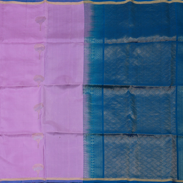 Hayagrivas Lavendar Pure Soft Silk Saree KBE1534K1-9