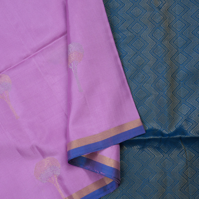 Hayagrivas Lavendar Pure Soft Silk Saree KBE1534K1-9