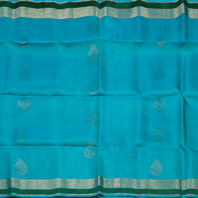 Hayagrivas Sky Blue Pure Soft Silk Saree KBE1534K2-11
